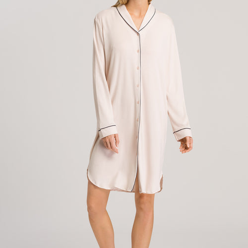 77964 Natural Comfort L/Slv Nightdress - 1809 Almond