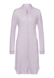 77964 Natural Comfort Long SleeveButton Front Gown - 2464 Lilac Fog