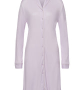 77964 Natural Comfort Long SleeveButton Front Gown - 2464 Lilac Fog