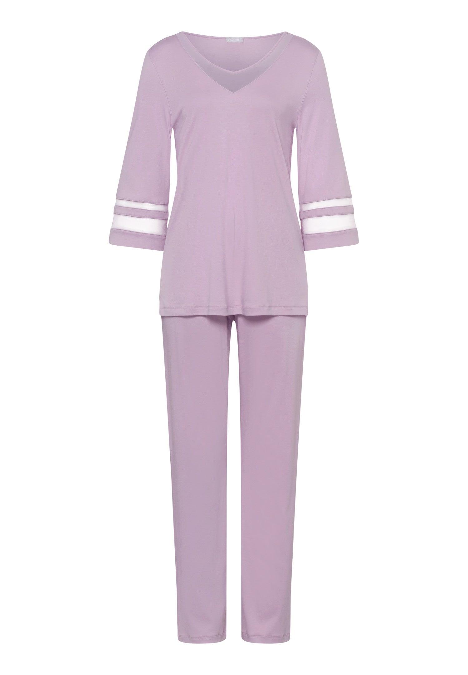 77969 Delia 3/4 Sleeve Pajama Set - 1358 Lavender Cream