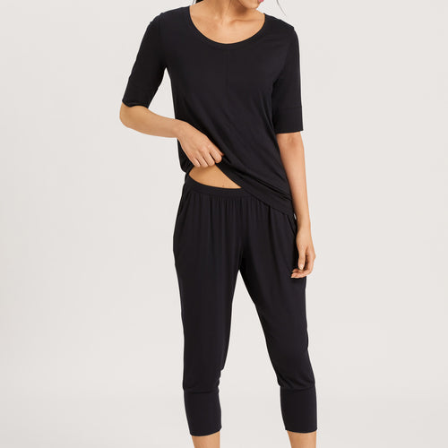 77994 Yoga 3/4 Sleeve Top - 019 Black