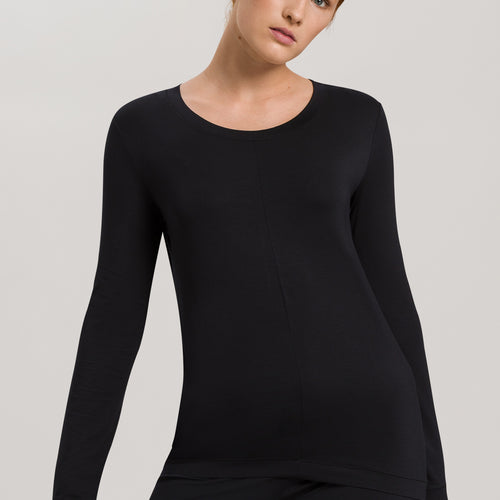 77996 Yoga Long Sleeve Top - 019 Black