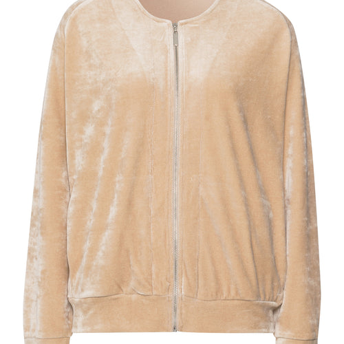 Favourites Zip-Up Velvet Jacket | Coffee Quartz 78145-2216