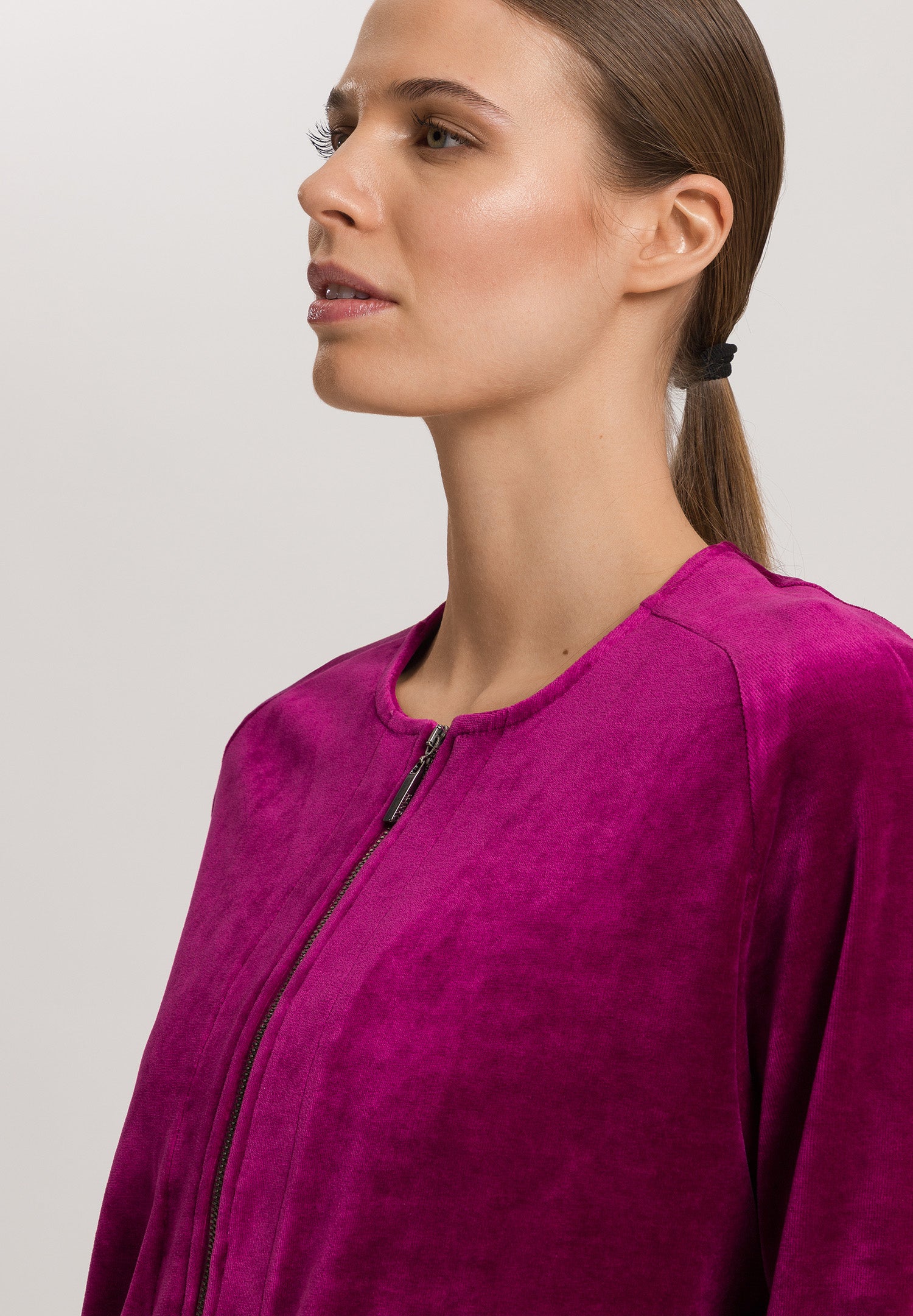 Favourites Zip-Up Velvet Jacket | Pink Tourmaline 78145-2473