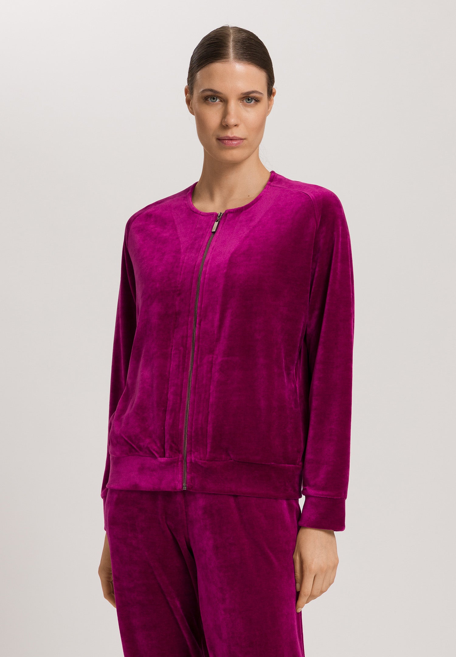 Favourites Zip-Up Velvet Jacket | Pink Tourmaline 78145-2473