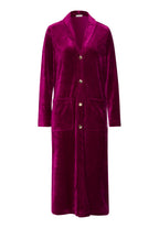 Favourites Shawl Collar Button Up Velvet Robe | Pink Tourmaline 78169-2473