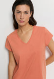 Natural Shirt S/Slv Shirt V-Neck | Light Carnelian 78256-2288