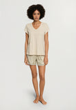 Natural Shirt S/Slv Shirt V-Neck | Oyster Gray 78256-2671