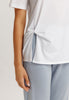 Natural Shirt Cotton Scoop Neck Top With Knot Detail | White 78402-101