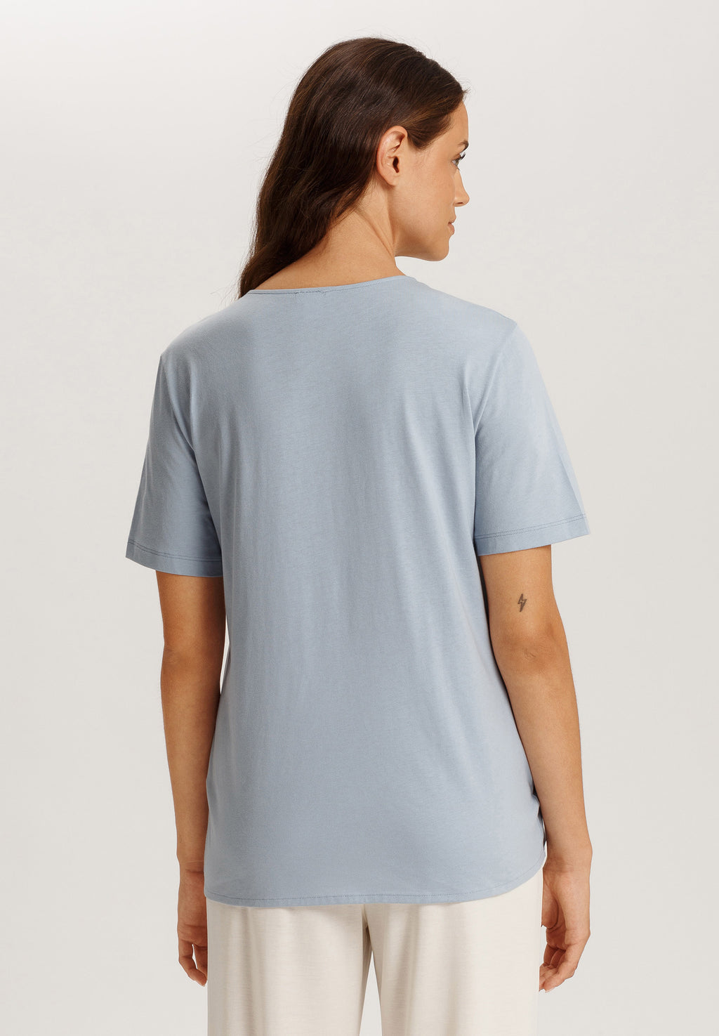 Natural Shirt Cotton Scoop Neck Top With Knot Detail | Sea Breeze 78402-2622