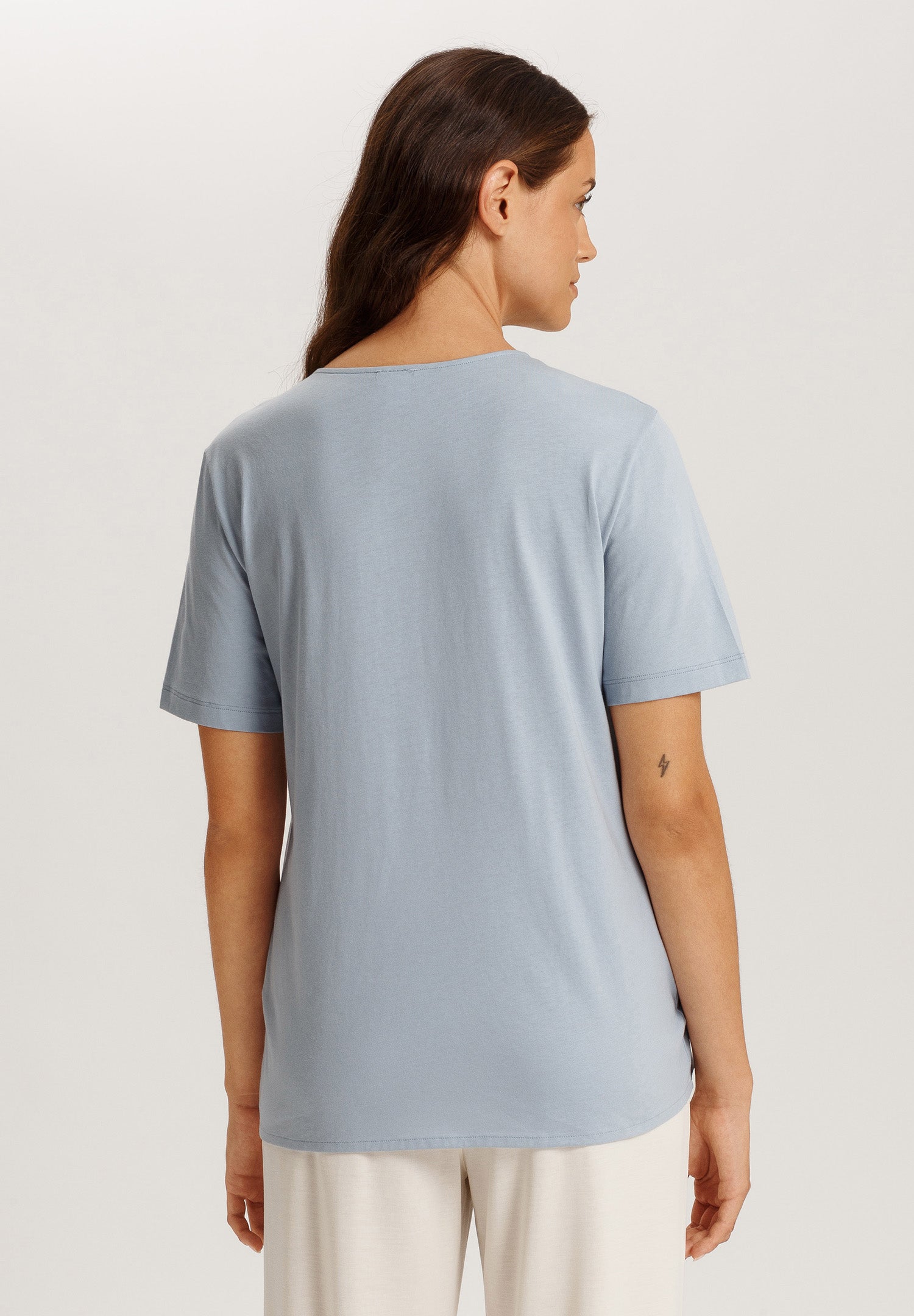 Natural Shirt Cotton Scoop Neck Top With Knot Detail | Sea Breeze 78402-2622