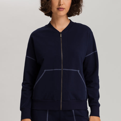 Natural Living Organic Cotton Zip-Up Jacket | Deep Navy 78431-1610