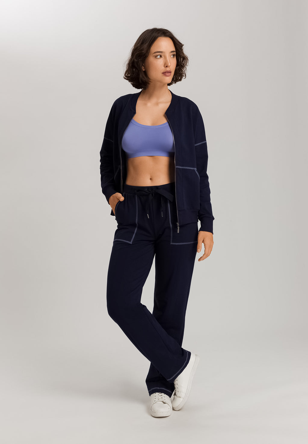 Natural Living Organic Cotton Zip-Up Jacket | Deep Navy 78431-1610