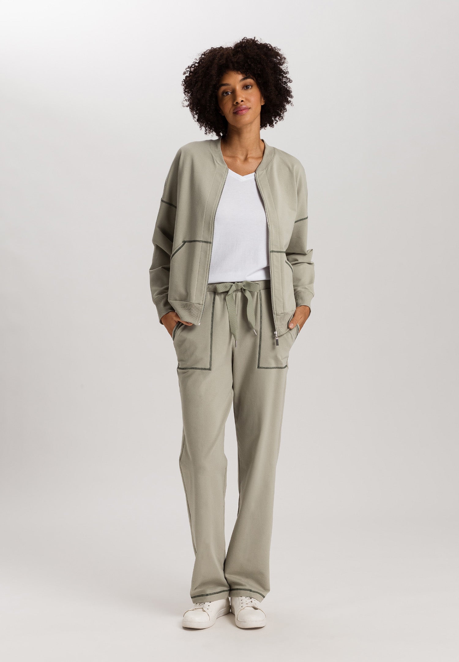 Natural Living Organic Cotton Zip-Up Jacket | Crystal Green 78431-2732