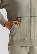 Natural Living Organic Cotton Zip-Up Jacket | Crystal Green 78431-2732