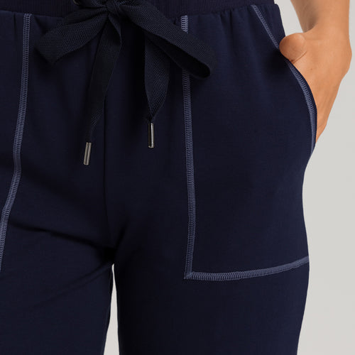 Natural Living Organic Cotton Drawstring Lounge Shorts | Deep Navy 78468-1610