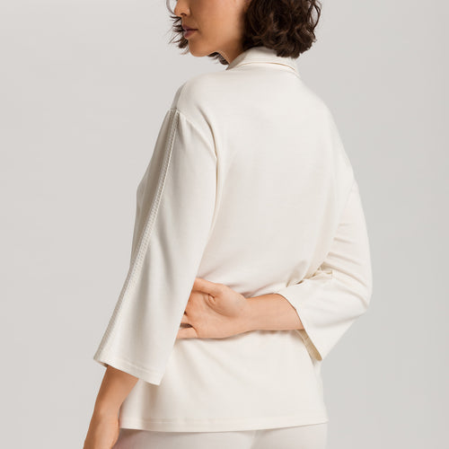 Pure Comfort Tencel™ Button Front Jacket | Misty White 78479-2123