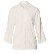 Pure Comfort Tencel™ Button Front Jacket | Misty White 78479-2123