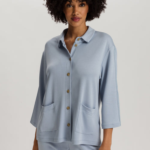 Pure Comfort Tencel™ Button Front Jacket | Sea Breeze 78479-2622