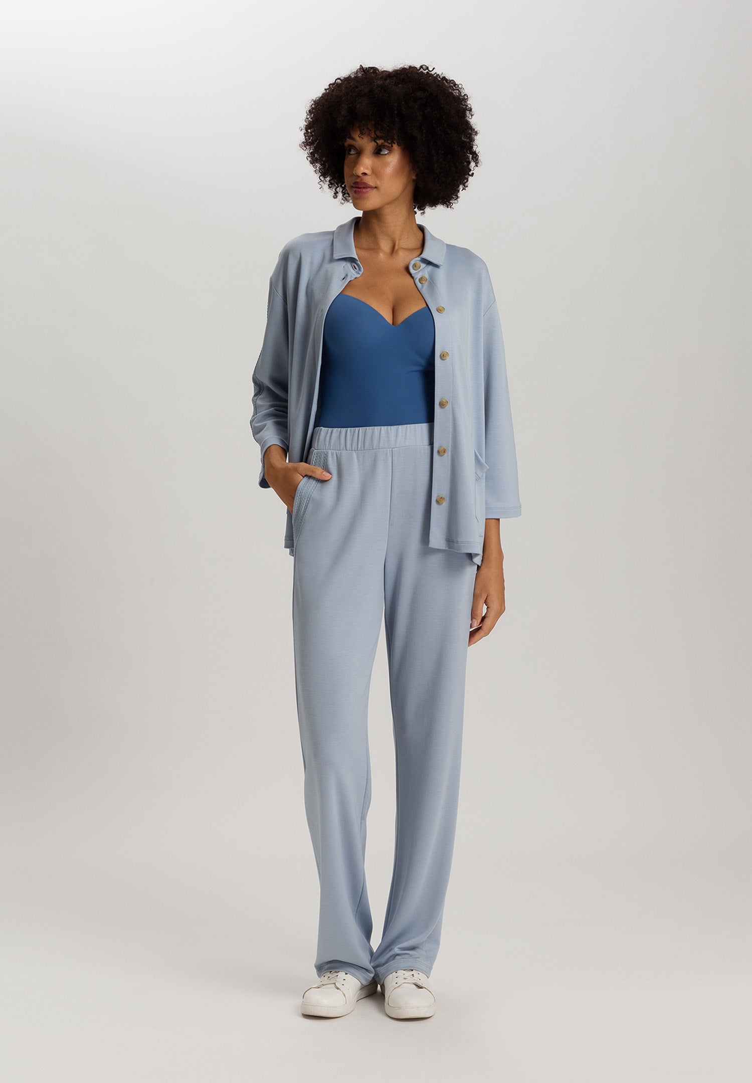 Pure Comfort Tencel™ Button Front Jacket | Sea Breeze 78479-2622