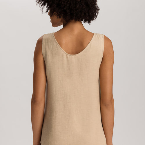 Urban Casuals Relaxed Linen Blend Tank Top | Iced Cappuccino 78524-2846