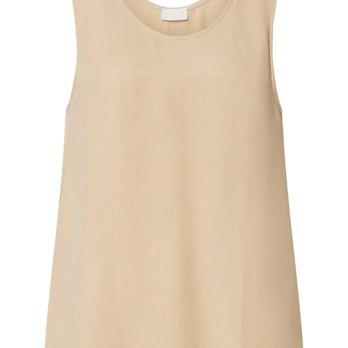 Urban Casuals Relaxed Linen Blend Tank Top | Iced Cappuccino 78524-2846