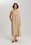 Urban Casuals Linen Blend Dress | Iced Cappuccino 78527-2846