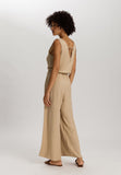 Urban Casuals Linen Blend Jumpsuit | Iced Cappuccino 78532-2846