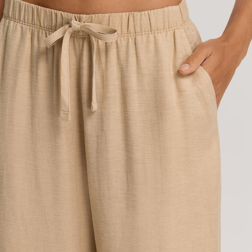 Urban Casuals Linen Blend Drawstring Pants | Iced Cappuccino 78537-2846