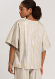 78672 Urban Casuals Short Sleeve Shirt - 2960 Affogato Stripe