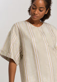 78672 Urban Casuals Short Sleeve Shirt - 2960 Affogato Stripe