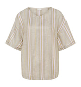 78672 Urban Casuals Short Sleeve Shirt - 2960 Affogato Stripe