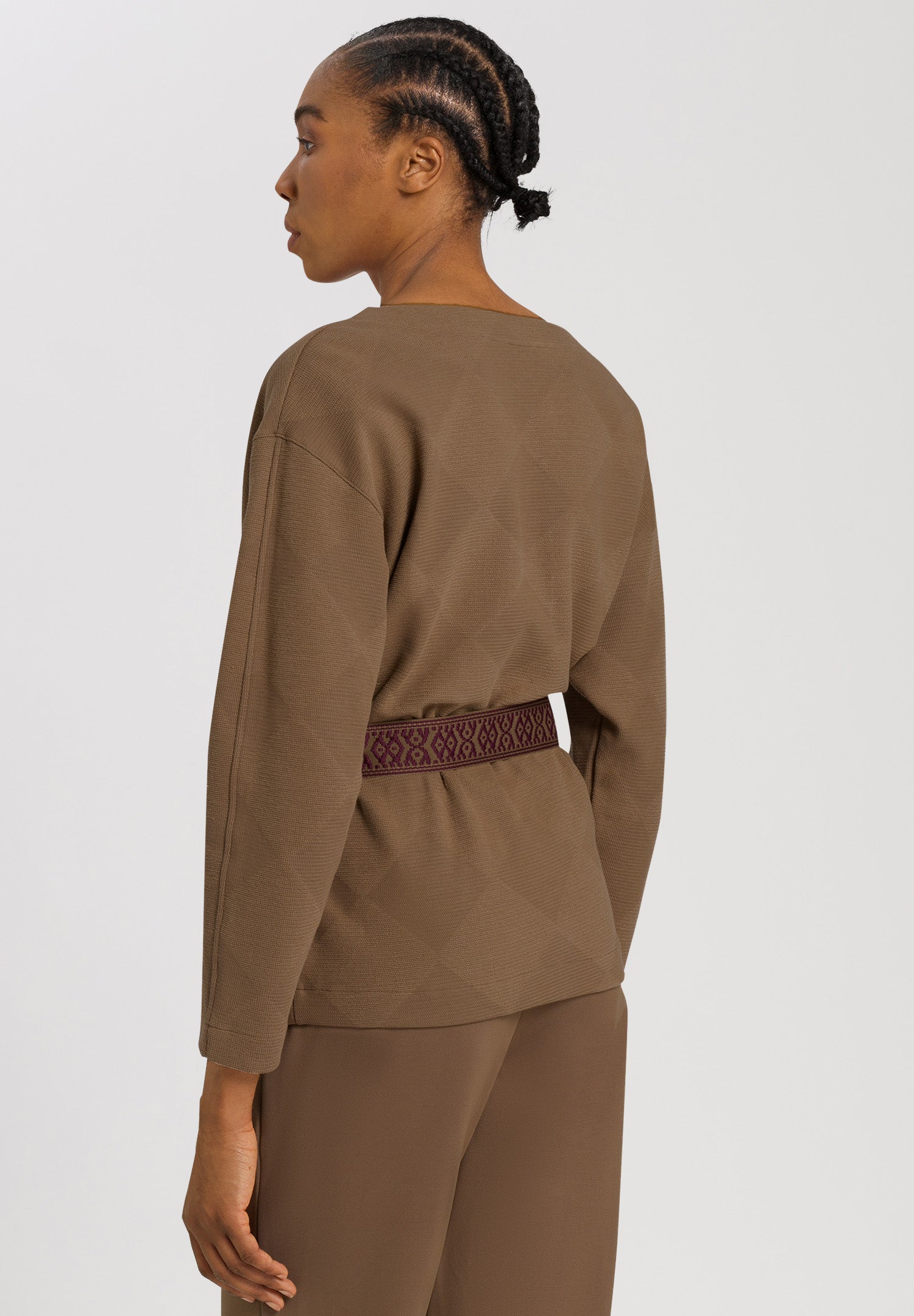 78679 Pure Comfort Belted Cardigan - 2821 Walnut