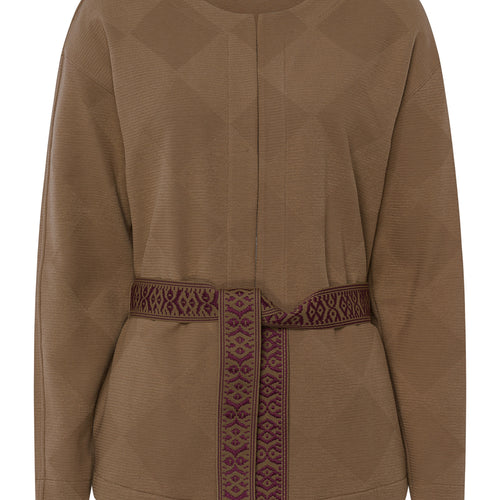 78679 Pure Comfort Belted Cardigan - 2821 Walnut