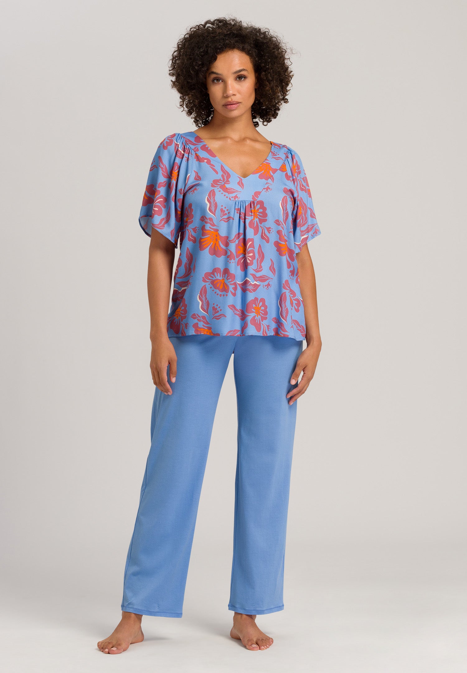 78727 Sunny Vibes 3/4 Sleeve Shirt - 2368 Vivid Flowers