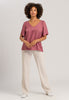78727 Sunny Vibes 3/4 Sleeve Shirt - 2425 Rosewood