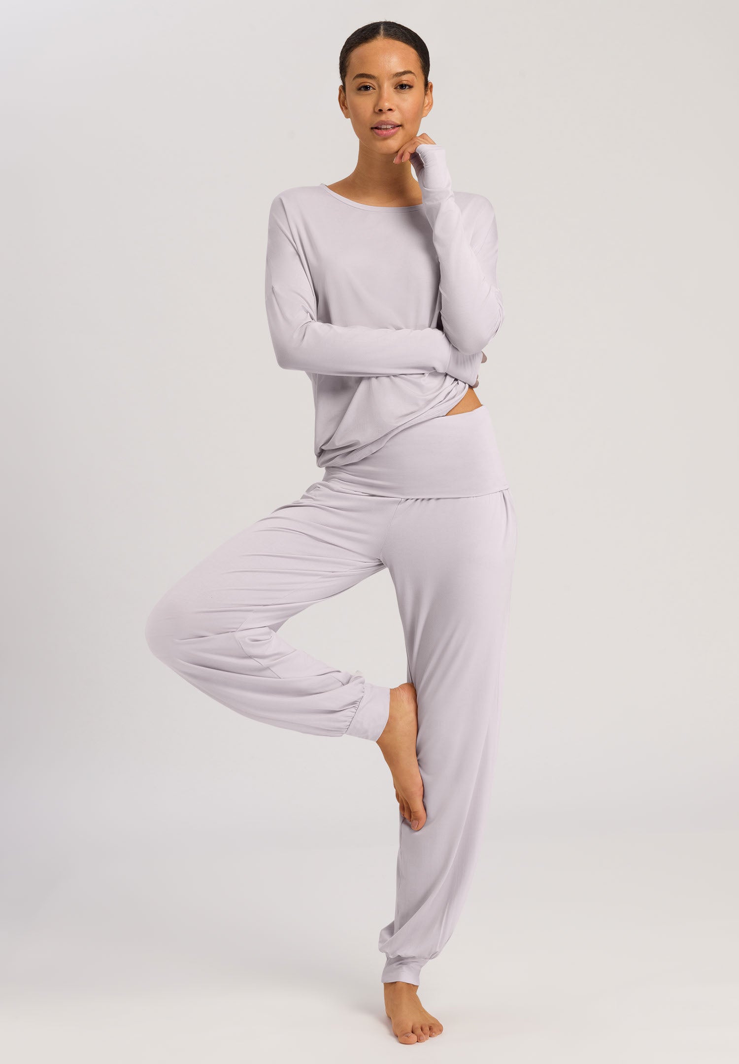 78796 Yoga L/Slv Shirt - 2461 Lilac Marble