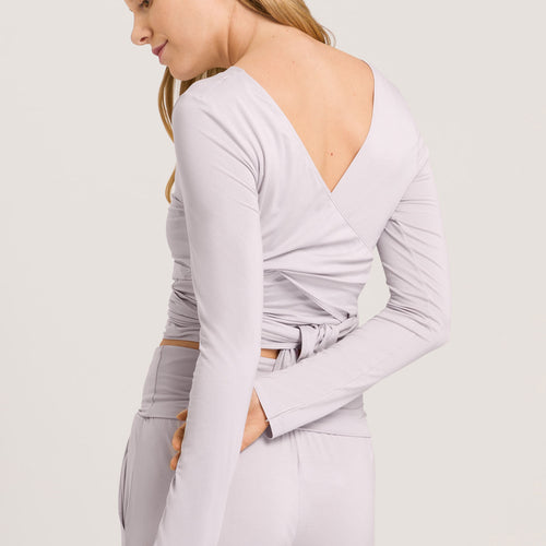 78800 Yoga L/Slv Wrap Shirt - 2461 Lilac Marble