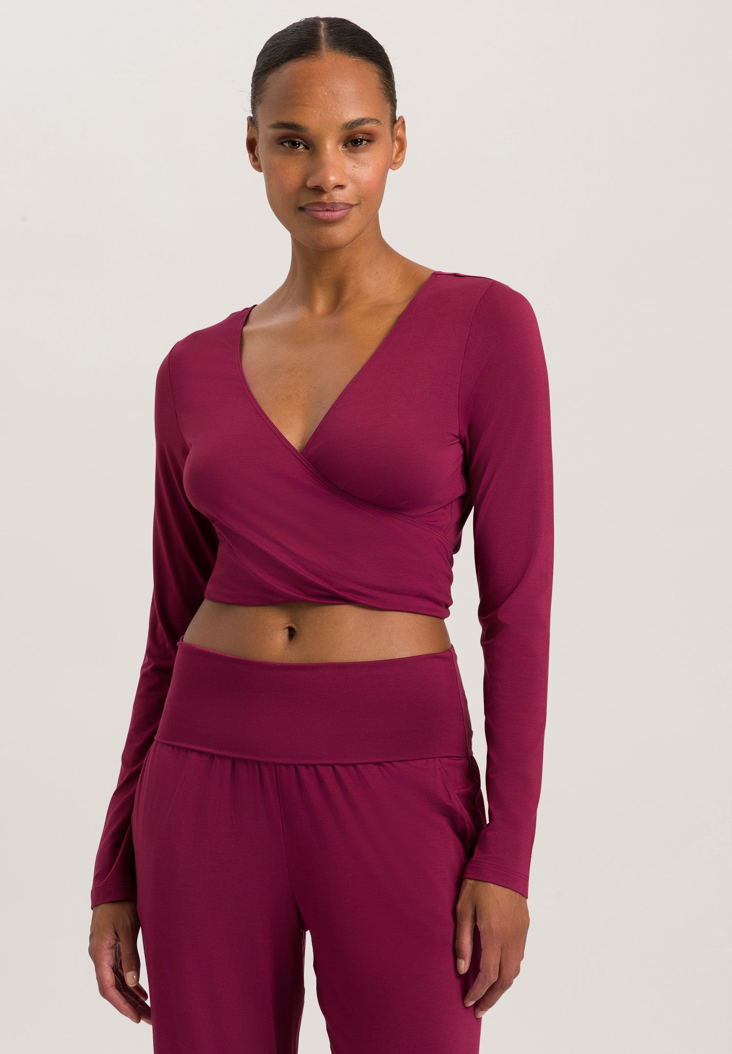 78800 Yoga L/Slv Wrap Shirt - 2475 Anemone