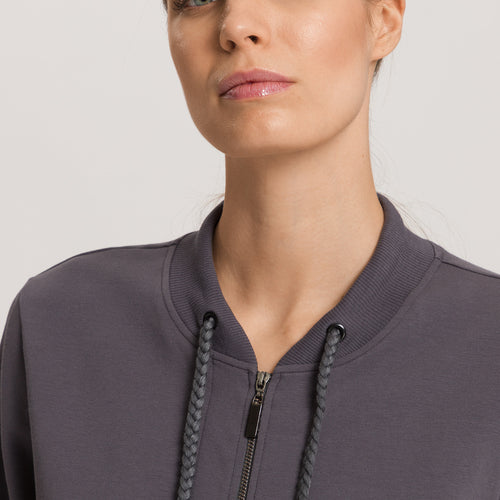Natural Living Organic Cotton French Terry  Jacket | Black Pearl 78885-2183