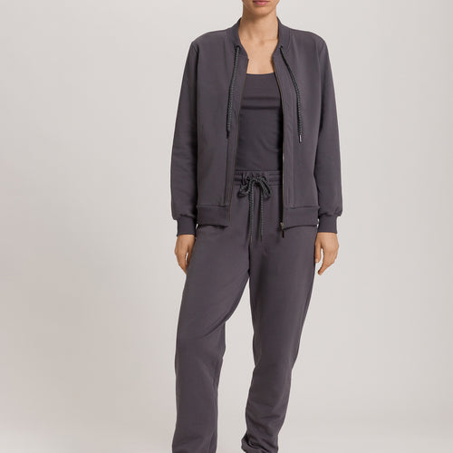 Natural Living Organic Cotton French Terry  Jacket | Black Pearl 78885-2183