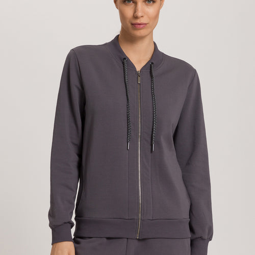 Natural Living Organic Cotton French Terry  Jacket | Black Pearl 78885-2183