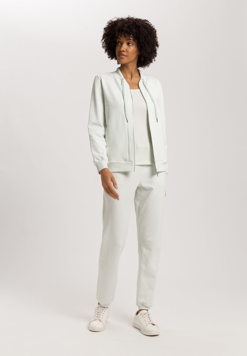 Natural Living Organic Cotton French Terry Pants | Green Beryl 78886-2707