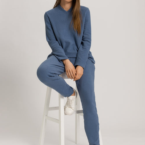 Easy Wear Recycled Cotton Blend Pullover | Delicate Blue 78892-3057