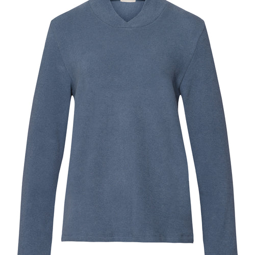 Easy Wear Recycled Cotton Blend Pullover | Delicate Blue 78892-3057