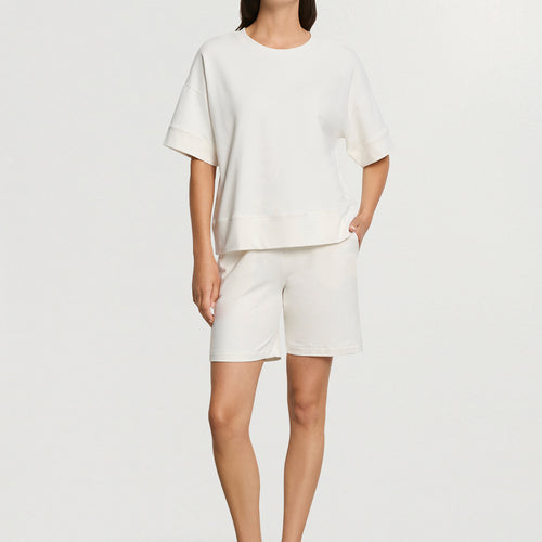 Natural Living S/Slv Sweatshirt | Misty White 78896-2123