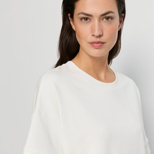 Natural Living S/Slv Sweatshirt | Misty White 78896-2123
