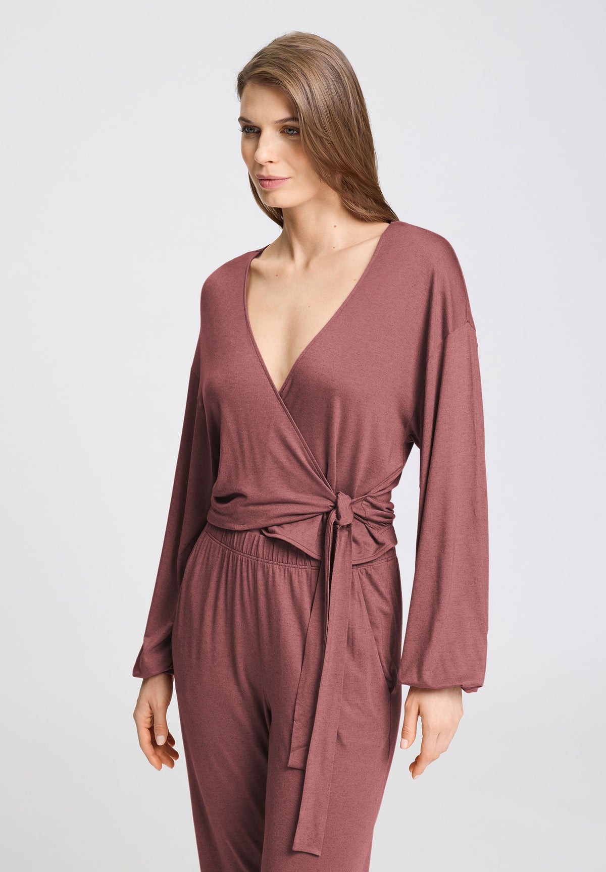 Natural Wear L/S Wrap Shirt | Apple Butter 78922-2441