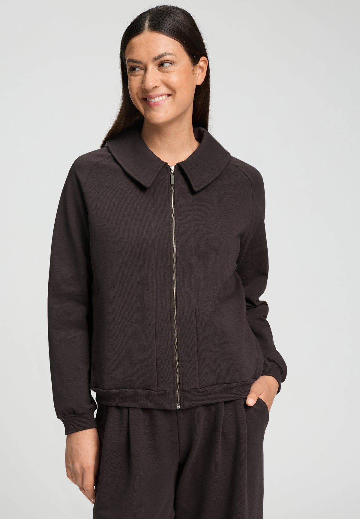 Natural Living Zip Jacket | Dark Mocha 78935-2185