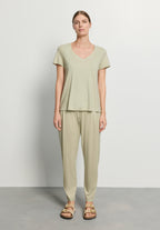 Sleep And Lounge Short Sleeve Shirt | Moss Green 79050-2720